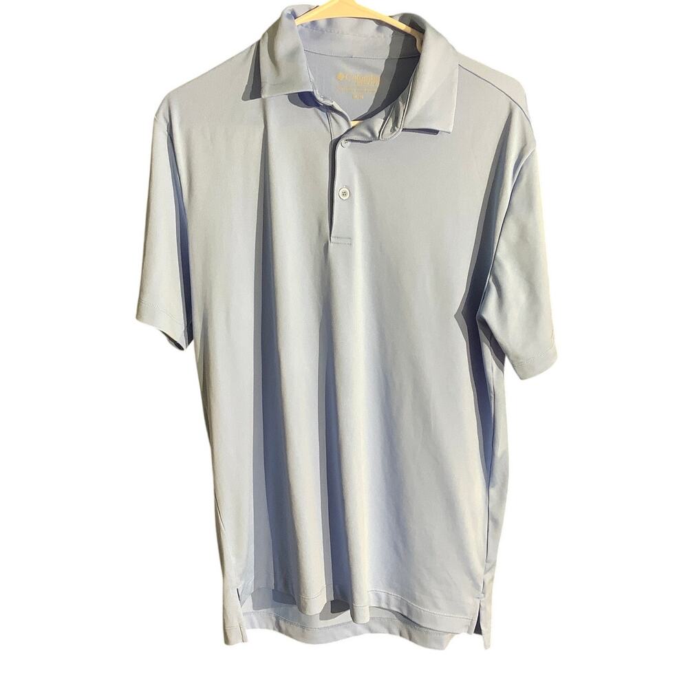 Columbia Omni-Wick Golf Polo Light Blue Men’s M — Golf, Preppy, Sporty